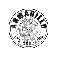 armadilloaxethrowing armadillo armadilloaxethrowing armadilloaxe Sticker