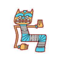 akronico dance cat swag gato Sticker