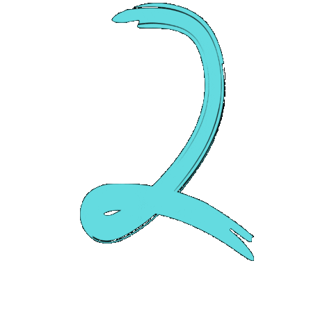 Number Cyan Sticker by Student Project House