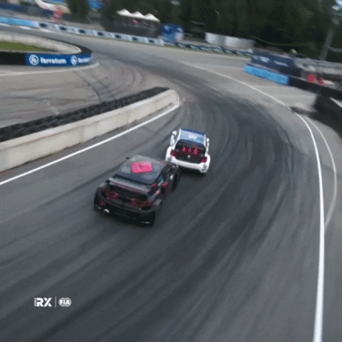 racing crash rally rude hitting GIF