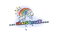 Break Time Rainbow Sticker