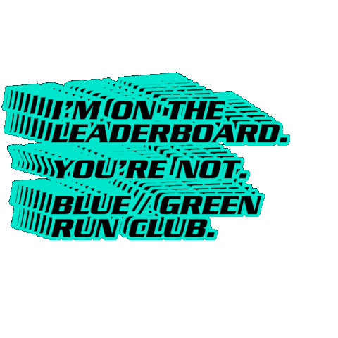 bluegreentraining blue green running blue green training blue green run club Sticker