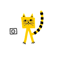 nuppitapittman nuppitapittman illustration ilustracion cat gato enchufe electrocutado plug electrocuted Sticker