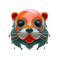 Otter Sticker by Anne Horel