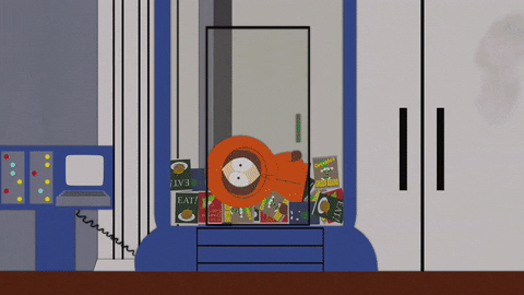 kenny mccormick door GIF by South Park 