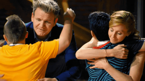 gordon ramsay hug GIF by MasterChef Junior