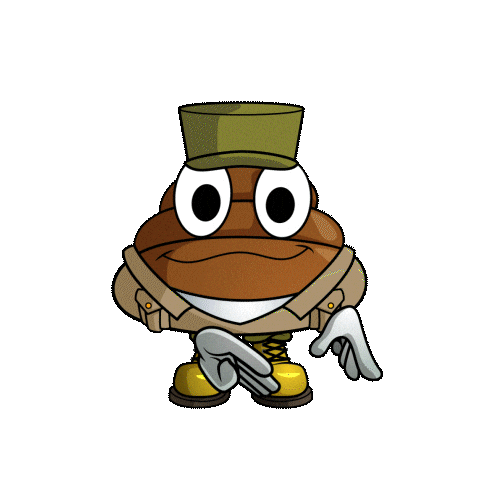 Armygif Farting Sticker by Hugo.fm