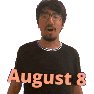 August 8 Sticker