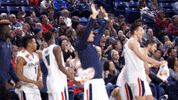 GonzagaBulldogs smile basketball celebration flex GIF
