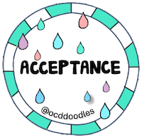 ocddoodles act acceptance ocd doodles obsessive compulsive disorder Sticker