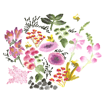 Girl Flower Sticker
