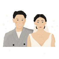 In Love Wedding Sticker