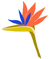 LovingtheLookBabe flower south africa bird of paradise emily long Sticker
