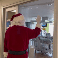 Santa Brings Gifts to Texas Children's Hospital