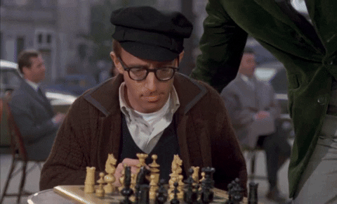 BobHope666 giphyupload chess woody allen whats new pussycat GIF