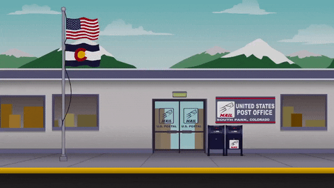 post office flag GIF by South Park 