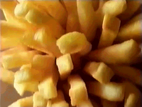 happy french fries GIF
