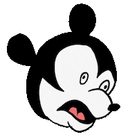 Mickey Mouse Pain Sticker by Heather Buchanan