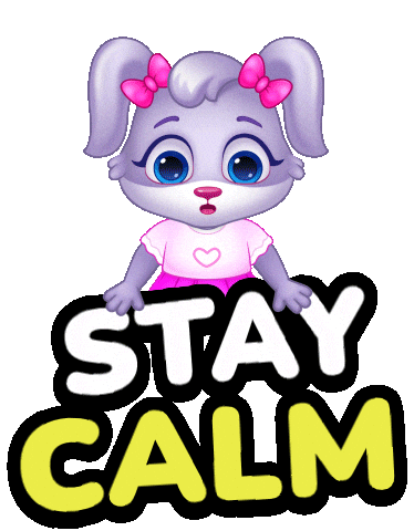 Calm Down Chill Out Sticker by Lucas and Friends by RV AppStudios