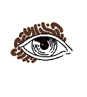 Ciongs drawing eye shadow pattern Sticker