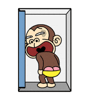 Monkey Clothes Sticker