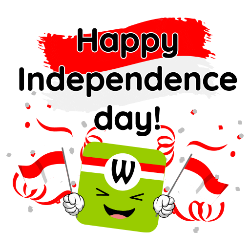 Happy Independence Day Sticker by Wakuliner