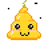 Pixel Shitting Sticker by Poopies.io