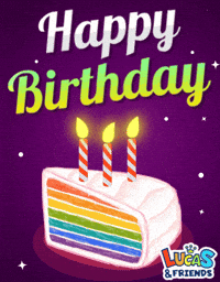 Happy Birthday GIF by Lucas and Friends by RV AppStudios