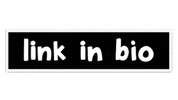 Link In Bio Black Rectangle Sticker