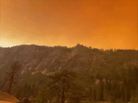 Wildfires Turn Sky Orange Over Eldorado National Forest