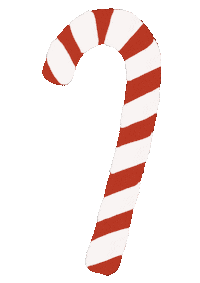 Candy Cane Christmas Sticker