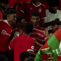 Ettifaq football singing fans support GIF