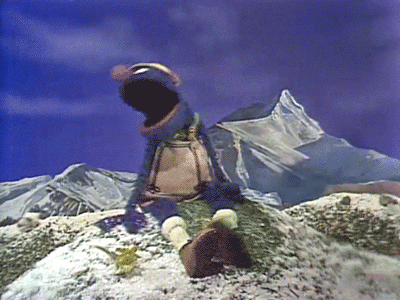 muppetwiki giphyupload mountains chaos sesame street GIF