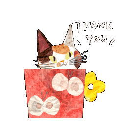 Cat Thanks Sticker