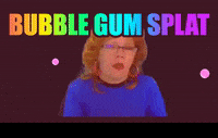 socialwebcafe rainbow 80s bubble gum GIF