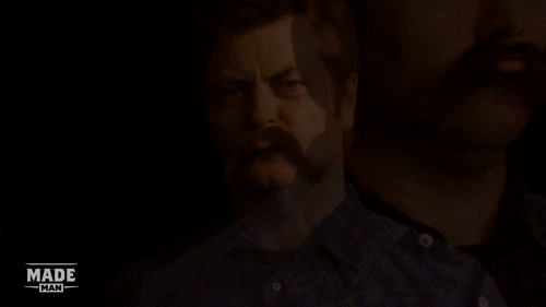 nick offerman mustache GIF