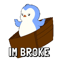Im Poor No Money Sticker by Pudgy Penguins