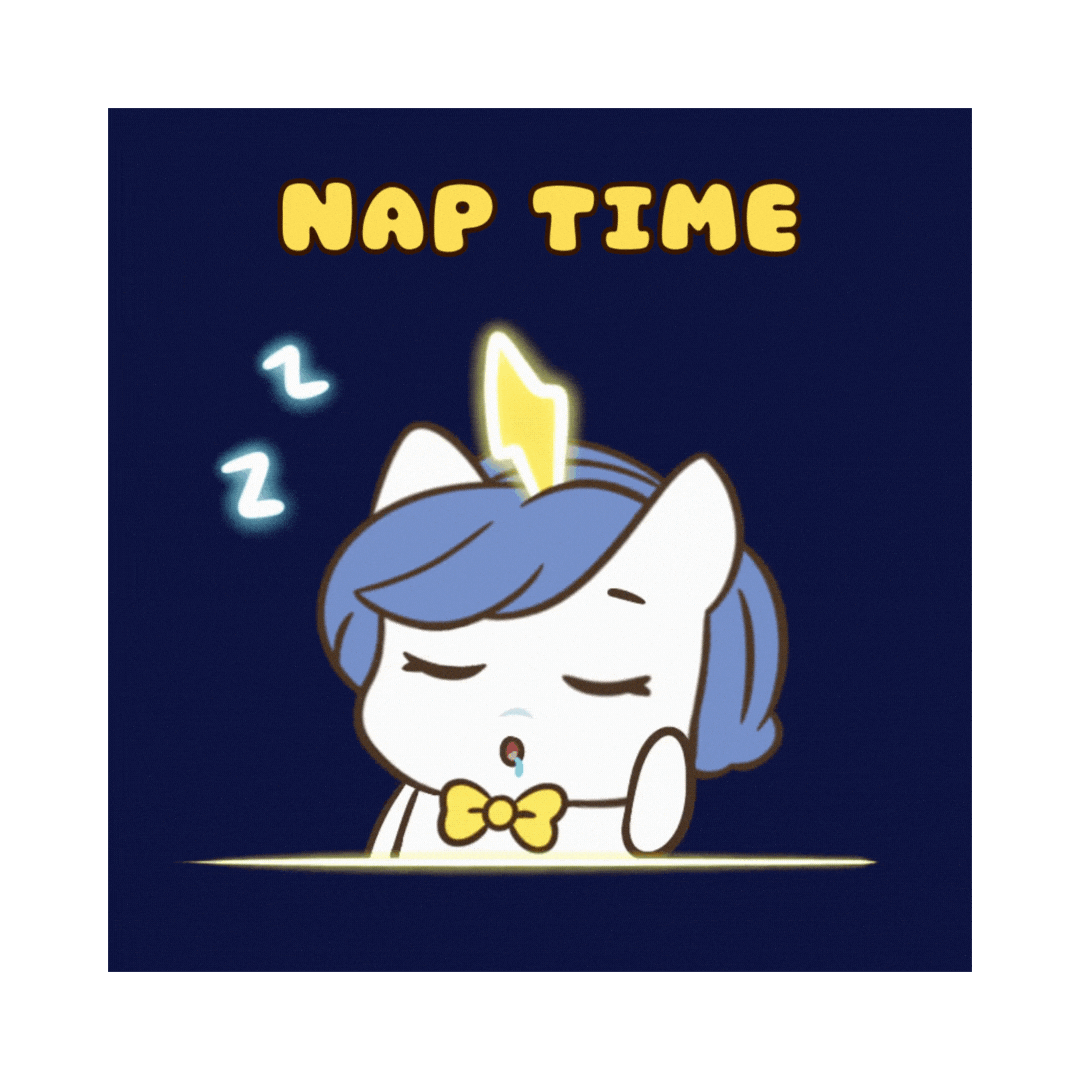 Sleepy Sticker by Brave Unicorn