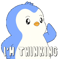 Let Me Think Sticker by Pudgy Penguins