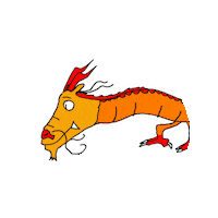 Dragon Smile Sticker by sarupinku