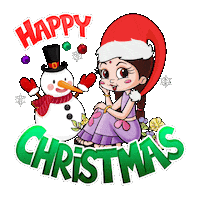 Christmas Snow Sticker by Chhota Bheem