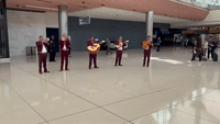 Mariachi Band Performs at Denver Airport to Celebrate Cinco de Mayo