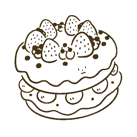 Strawberry Cake Sticker