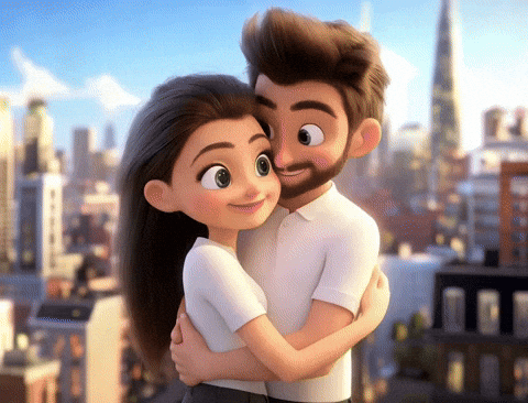 CreativosdelFuturo giphyupload animation couple metropolis GIF