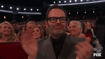 Bill Hader Clap GIF by Emmys