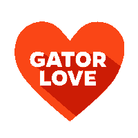 I Love You Orange Sticker by University of Florida