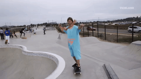 skateboarding ribbon twirling GIF by KING OF THE ROAD