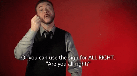 are you all right sign language GIF by Sign with Robert