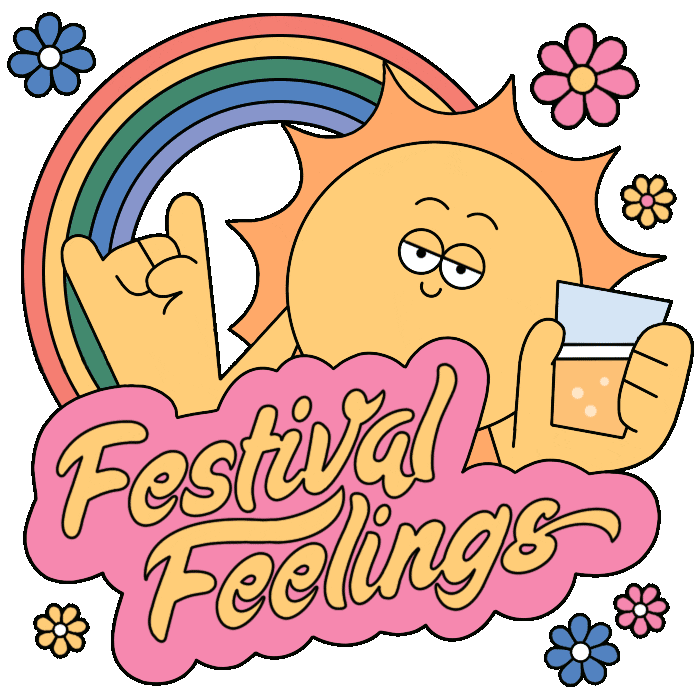Music Festival Sticker by Dan Woodger