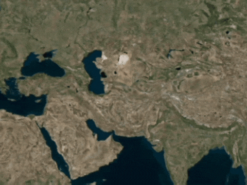 Asia Map GIF